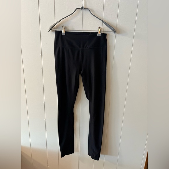 Reebok Black Leggings Womens Size Small Ankle Length Running yoga gym EUC - Picture 2 of 7